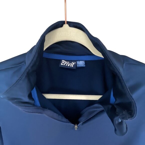 Crivit Mens Navy Blue Long Sleeve Athletic Pullover Top 1/4 Zip Performance - Picture 8 of 9